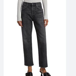 AGOLDE Fran Low Slung Easy Straight Jeans Color Ditch Gray Size 27 NWT